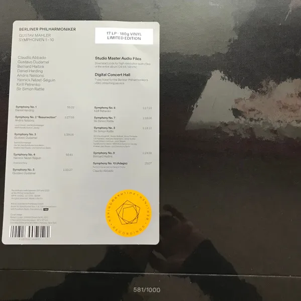 Symphonien Nr.1-10 (Berliner Philharmoniker / 180g / limitierte Auflage)