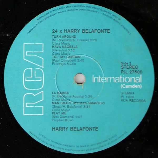 24 X Harry Belafonte