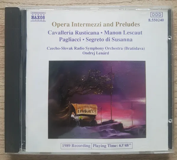 Opera Intermezzi And Preludes ● Cavalleria Rusticana ● Manon Lescaut ● Pagliacci ● Segreto di Susanna