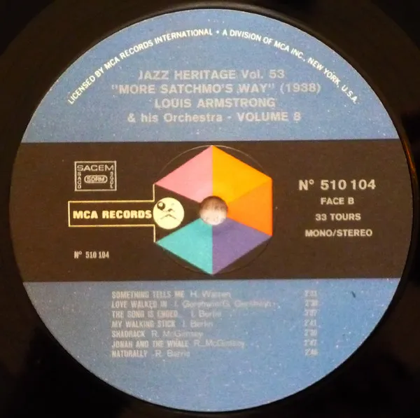 Vol. 8 : "More Satchmo's Way" (1938)