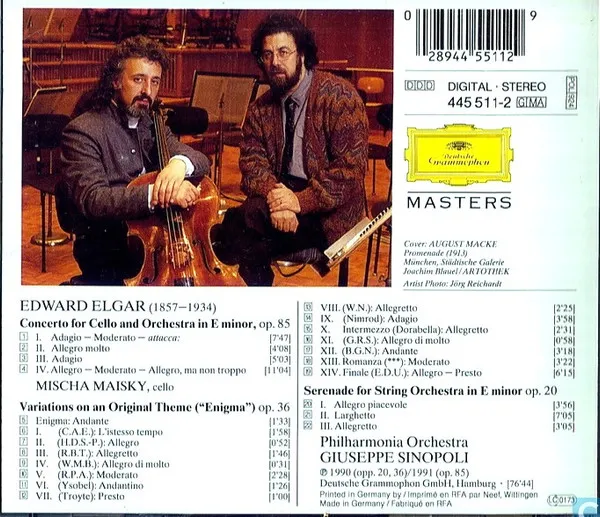 Enigma Variations · Cello Concerto · Serenade For Strings