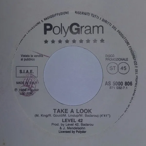 Take A Look / Not Just Another Girl