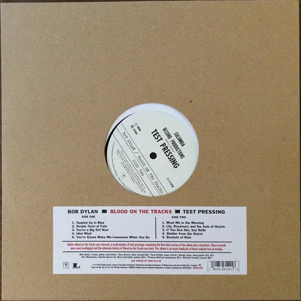 Blood On The Tracks (Test Pressing)