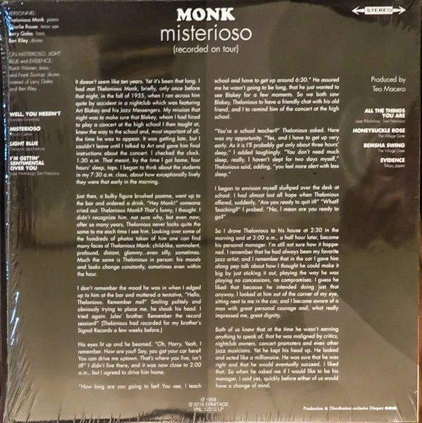 Misterioso (Recorded On Tour)