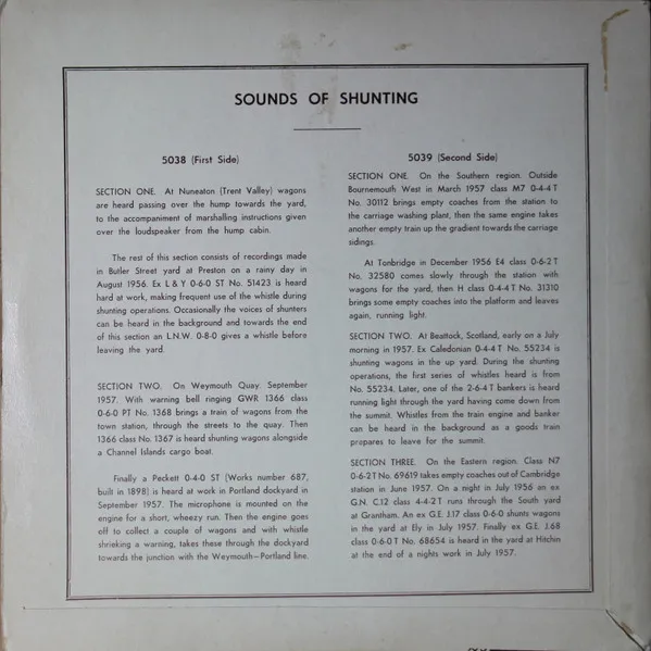 Sounds Of Shunting
