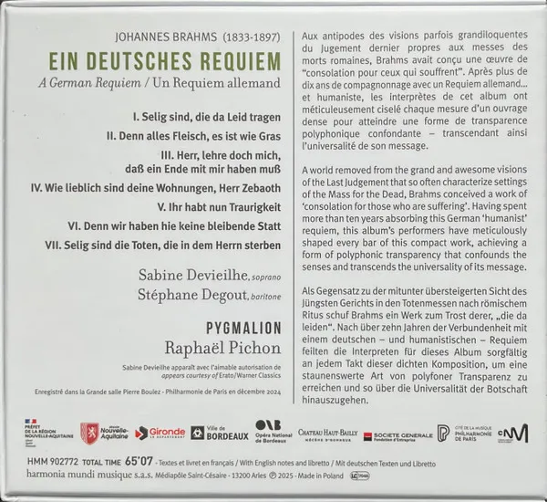 Ein Deutsches Requiem op.45 (Digipack)