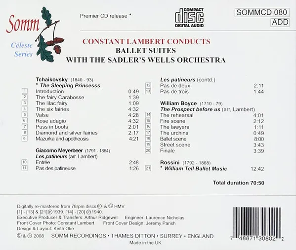 Constant Lambert Conducts Ballet Music