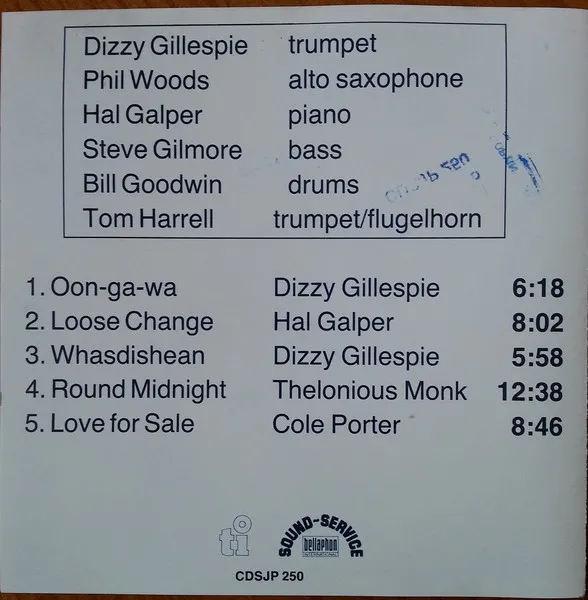 Dizzy Gillespie Meets The Phil Woods Quintet
