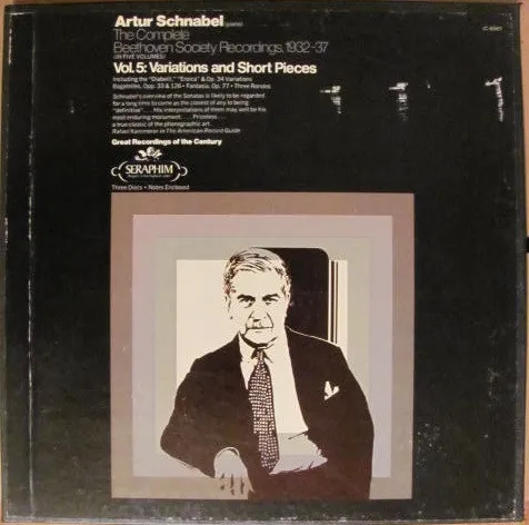 The Complete Beethoven Society Recordings, 1932–37 / Vol. 5: Variations And Short Pieces