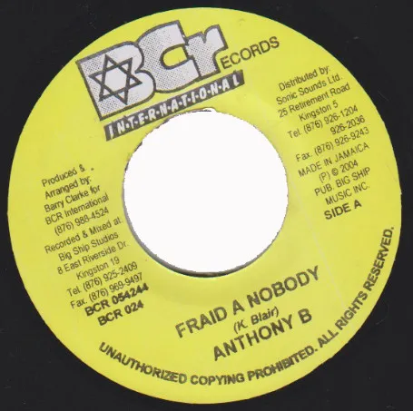 Fraid A Nobody