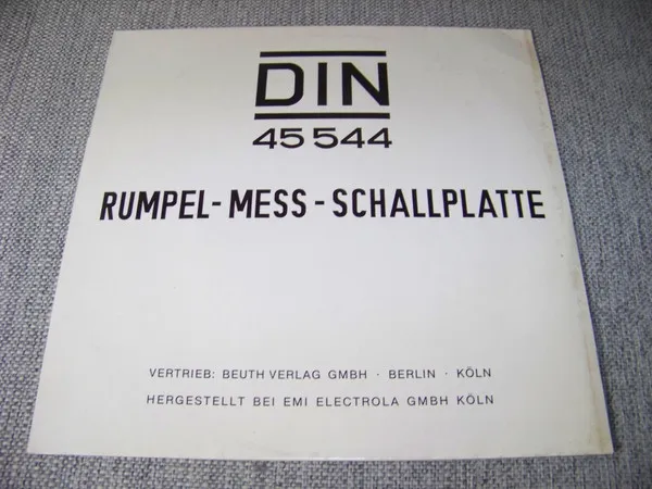 DIN 45 544 Rumpel - Mess - Schallplatte