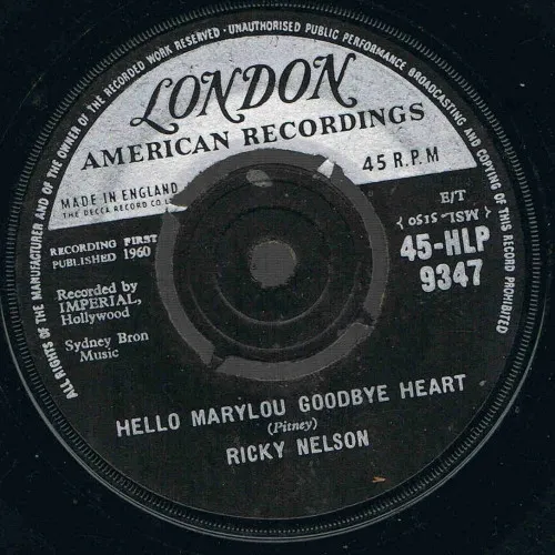 Hello Marylou Goodbye Heart / Travelin' Man