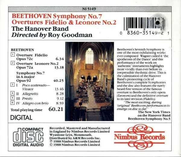 Symphony No. 7 / Leonore No. 2 / Fidelio