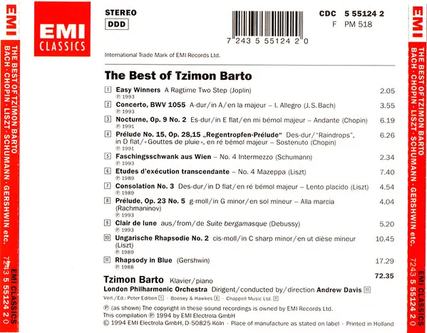 The Best Of Tzimon Barto