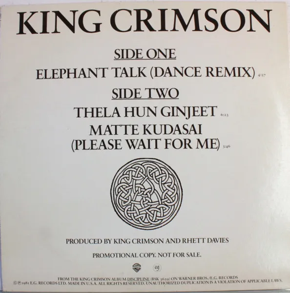 Elephant Talk (Dance Remix) / Thela Hun Ginjeet / Matte Kudasai = Please Wait For Me
