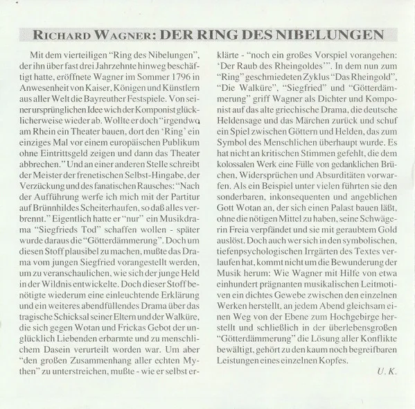 Opernhighlights - Wagner - Der Ring Des Nibelungen