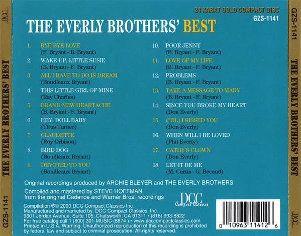 The Everly Brothers' Best