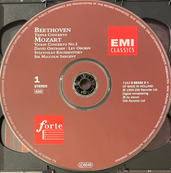 Triple Concerto / Double Concerto / Violin Concerto No. 3 / Violin Concerto No. 2