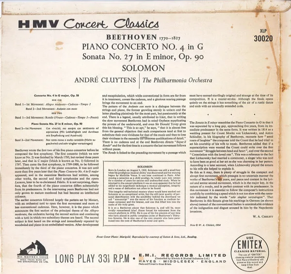 Piano Concerto No. 4 In G Major, Op. 58 / Piano Sonata No. 27 In E Minor, Op. 90