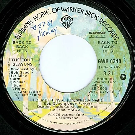 December, 1963 (Oh, What A Night) / Who Loves You