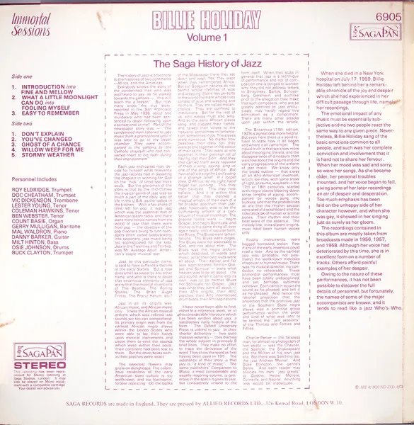 Billie Holiday Volume 1