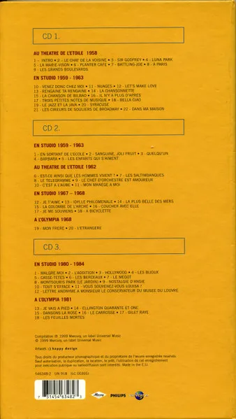 3 Petites Notes de Montand - Les Années Philips 1958-1984