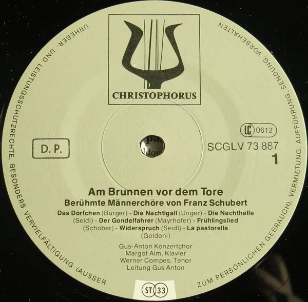 Am Brunnen Vor Dem Tore (Berühmte Männerchöre von Franz Schubert)