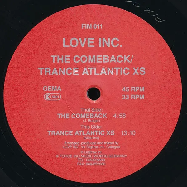 The Comeback / Trance Atlantic XS