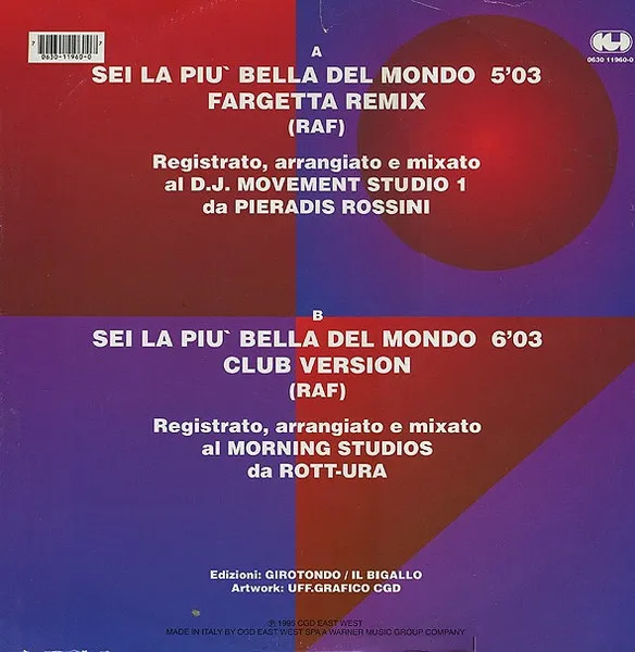 Sei La Più Bella Del Mondo (Fargetta Remix)