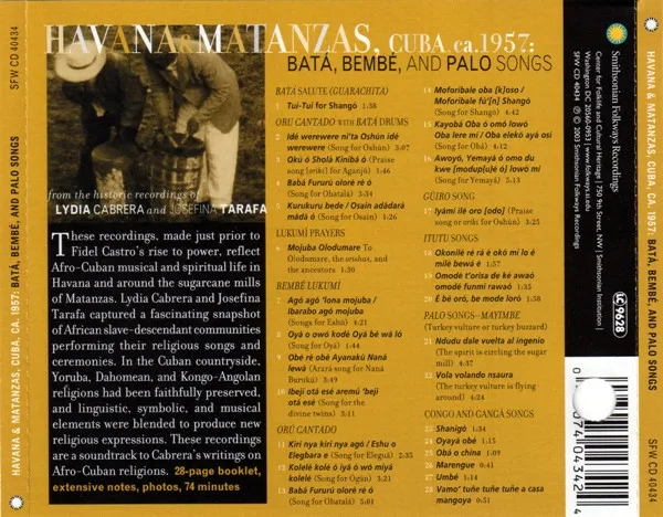 Havana & Matanzas, Cuba Ca. 1957: Bata, Bembe and