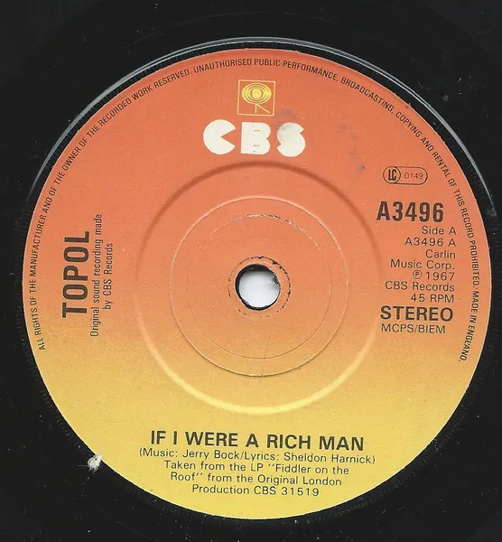 If I Were A Rich Man/Miracle Of Miracles