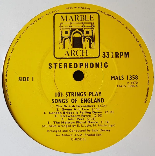 101 Strings Play Songs Of England