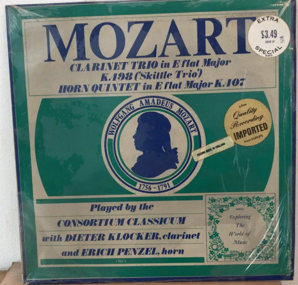 Clarinet Trio In Flat Major K. 498 ( Skittle Trio ) / Horn Quintet In E Flat Major K. 407