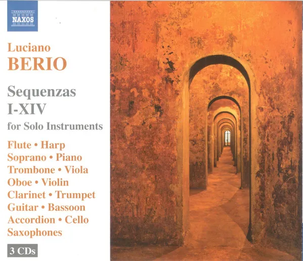 Sequenzas I-XIV For Solo Instruments : Flute • Harp • Soprano • Piano • Trombone • Viola • Oboe • Violin • Clarinet • Trumpet • Guitar • Bassoon • Accordion • Cello • Saxophones