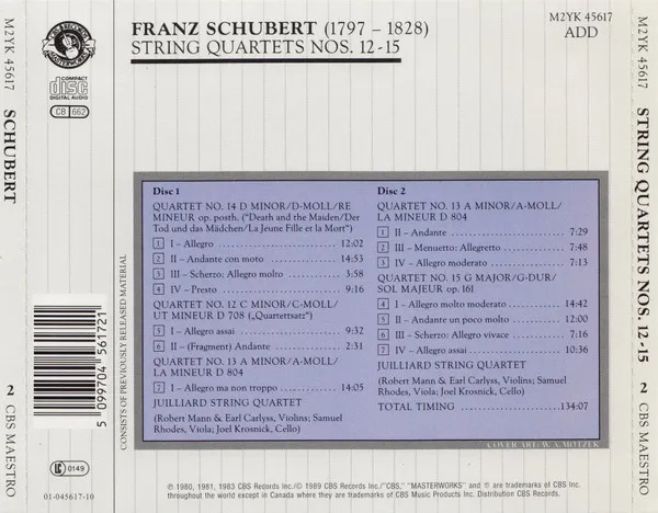 String Quartets Nos. 12 - 15