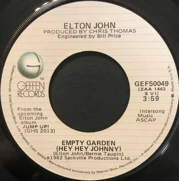 Empty Garden (Hey Hey Johnny)