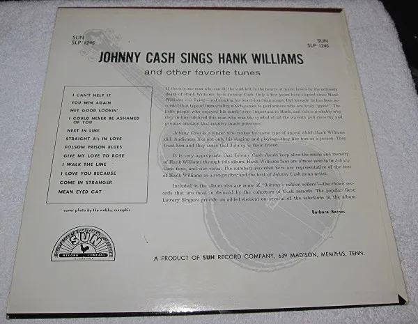 Sings Hank Williams