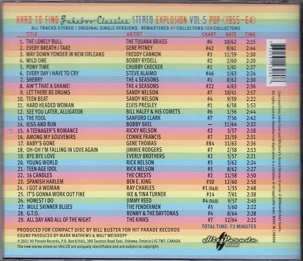 Hard To Find Jukebox Classics - Stereo Explosion Volume 5: Pop (1955-64)