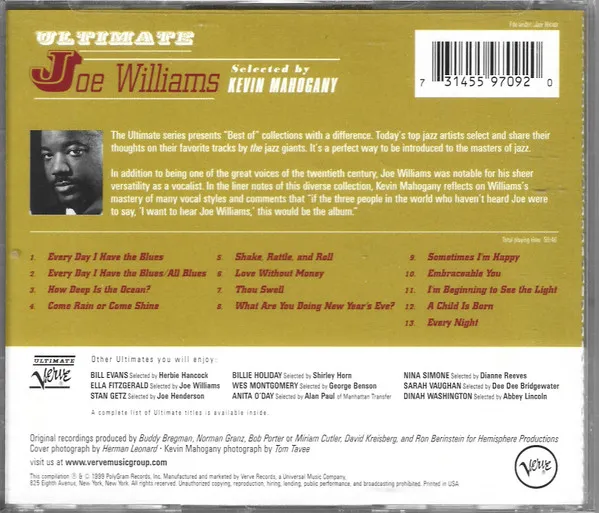 Ultimate Joe Williams - Selected by Kevin Mahogany