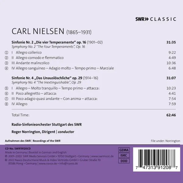 Nielsen: Symphonies Nos. 2 & 4