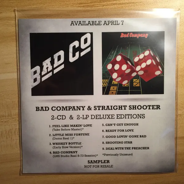 Bad Company & Straight Shooter