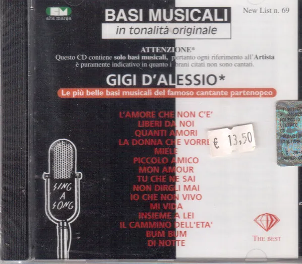 Gigi D'Alessio - Basi Musicali In Tonalità Originale