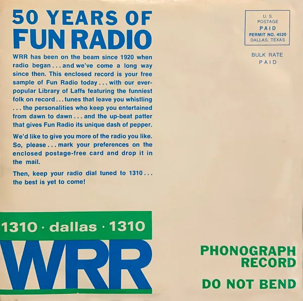 Fun Radio Every Day: WRR 1310 KC 50th Anniversary 1970