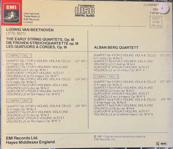 Die Frühen Streichquartette Op. 18 / The Early Quartets Op. 18