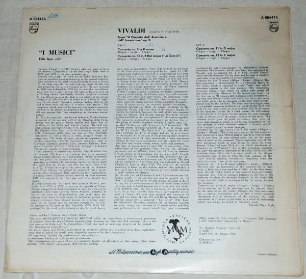 From "Il Cimento Dell'Armonia E Dell'Invenzione" Op. 8 - Concerti No. 9, 10, 11, 12