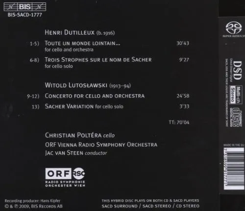 Toute Un Monde Lointain/ Lutoslawski: Concerto For Cello