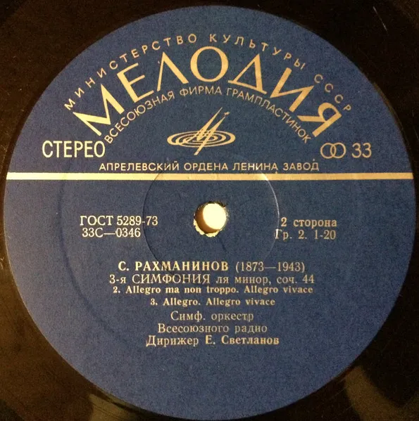 3-я Симфония Ля Минор, Соч. 44