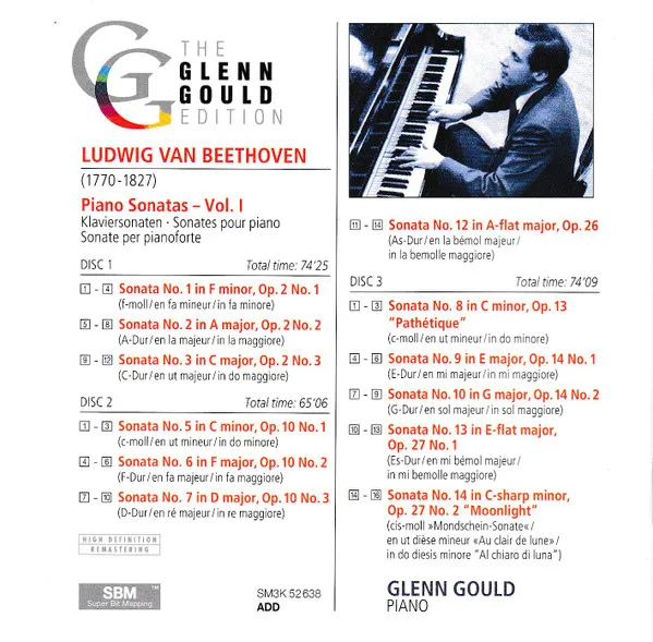 Piano Sonatas, Vol. I (Nos. 1–3 · Nos. 5–10 · Nos. 12–14)