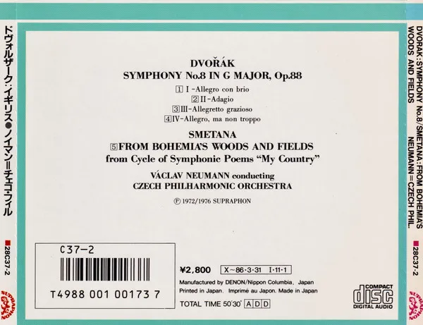 Symphony No. 8 In G Major, Op.88 / From Bohemia's Woods And Fields