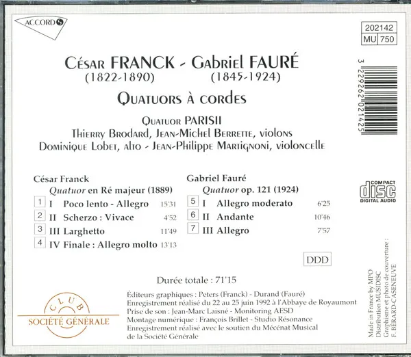 Quatuors À Cordes